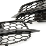 Audi A6 C7 RS6 Style Honeycomb Front Bumper Grilles Full 3 Piece Kit S-Line