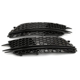 Audi A6 C7 RS6 Style Honeycomb Front Bumper Grilles Full 3 Piece Kit
