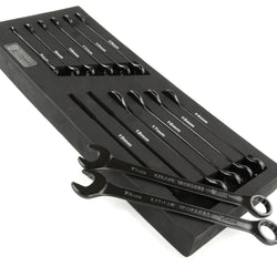 ZEHN TOOLS Black Combination Spanners 12 Piece Set in a Foam Tray for Tool Chests