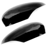 Smoked Badge Covers and Gloss Black Wing Mirror Covers Caps for Ford Fiesta mk7