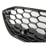 Ford Focus mk4 ST and ST-Line All Gloss Black Honeycomb Upper Front Grille