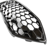 Ford Focus mk4 ST and ST-Line All Gloss Black Honeycomb Upper Front Grille