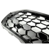 Ford Focus mk4 ST and ST-Line All Gloss Black Honeycomb Upper Front Grille