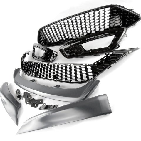 Ford Focus MK3 Zetec S ST-Line Front Bumper Full Grilles Fogs & Skirts Conversion Kit