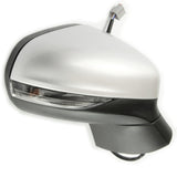 Silver Complete Full Door Wing Mirror Right Drivers Side for Ford Fiesta mk8