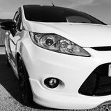 Smoked Badge Covers and Gloss Black Fog Light Surrounds for Ford Fiesta mk7