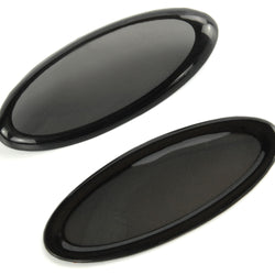 Gloss Black Smoked Badge Covers Front and Rear for Ford Fiesta mk7.5 Facelift