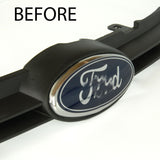 Gloss Black Smoked Badge Covers Front Grille Emblem and Rear for Ford Fiesta mk7