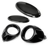 Smoked Badge Covers and Gloss Black Fog Light Surrounds for Ford Fiesta mk7