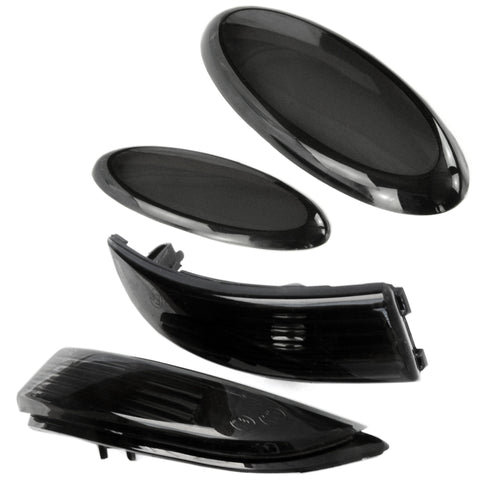 Smoked Badge Covers and Wing Mirror Indicators for Ford Fiesta mk7