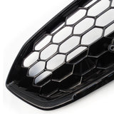 Ford Focus mk4 2019> ST Style Gloss Black Honeycomb Mesh Front Bumper Grilles