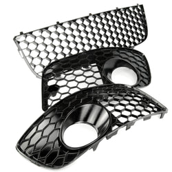 Gloss Black Honeycomb Lower Grille and Fog Light Grilles Kit for VW Golf mk5 GTI
