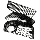 Gloss Black Honeycomb Lower Grille and Fog Light Grilles Kit for VW Golf mk5 GTI