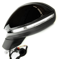Black Painted Complete Full Door Wing Mirror Left Passenger Side for VW Golf mk8