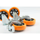 Heavy Duty 3" Castors Wheels Black Swivel Brake Trolley Truck Tool Box