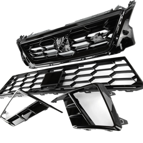Custom All Gloss Black FR Grilles Kit for SEAT Ibiza mk5 2017 - 2025