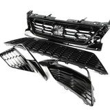 Custom All Gloss Black FR Style Grilles Kit for SEAT Leon mk3 2013 - 2016