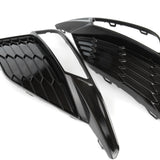 All Gloss Black Front Bumper Fog Light Grilles for Seat Leon mk3.5 2017 - 2020