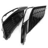 All Gloss Black Front Bumper Fog Light Grilles for Seat Leon mk3.5 2017 - 2020