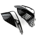 All Gloss Black Front Bumper Fog Light Grilles for Seat Leon mk3.5 2017 - 2020