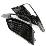All Gloss Black Front Bumper Fog Light Grilles for Seat Leon mk3.5 2017 - 2020