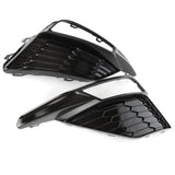 All Gloss Black Front Bumper Fog Light Grilles for Seat Leon mk3.5 2017 - 2020