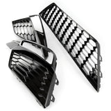 Custom All Gloss Black FR Style Grilles Kit for SEAT Leon mk3 2013 - 2016