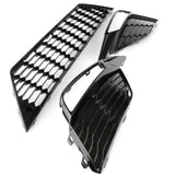 Custom All Gloss Black FR Style Grilles Kit for SEAT Leon mk3 2013 - 2016