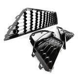 Gloss Black Front Lower Centre and Fog Light Grilles Kit for Seat Leon FR 2017 - 2020