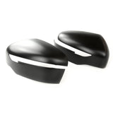 Matt Black Door Wing Mirror Styling Covers Caps Pair Left Right for Nissan Navara 16-21