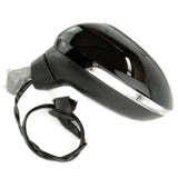 Black LC9X Complete Full Door Wing Mirror Left Side for VW Passat B8