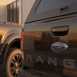 Ford Ranger Black Grille Smoked Badge Covers Front Rear Pair Gloss Emblem T6