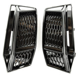 Audi S4 B9 2015-2019 All Gloss Black Front Bumper Grilles Left Right Pair Side A4
