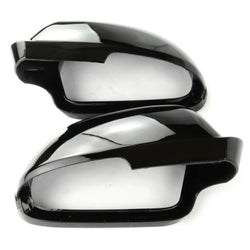 Gloss Black Painted Door Wing Mirror Covers Pair Left Right Side to fit Skoda Octavia mk2