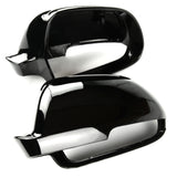 Gloss Black Painted Door Wing Mirror Covers Pair Left Right Side to fit Skoda Octavia mk2