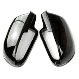 Gloss Black Painted Door Wing Mirror Covers Pair Left Right Side to fit Skoda Octavia mk2