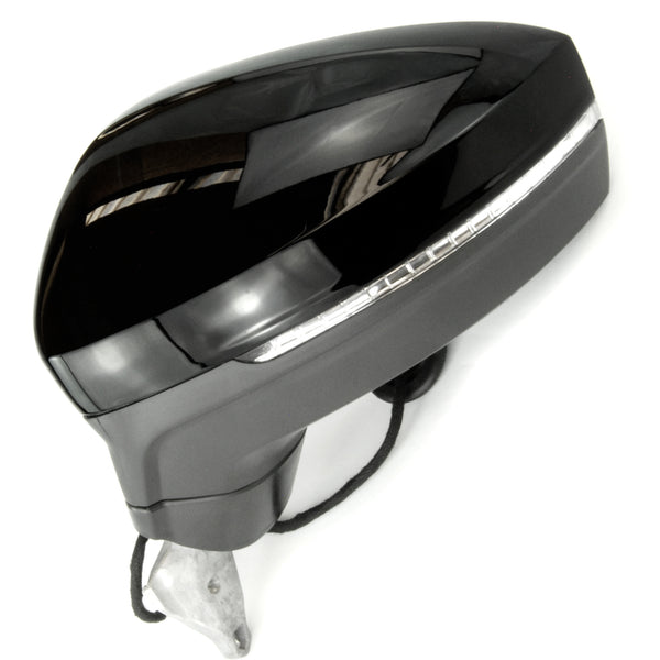 Black Complete Full Door Wing Mirror Left Passenger Side for VW Tiguan mk2