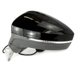 Black Complete Full Door Wing Mirror Left Passenger Side for VW Tiguan mk2
