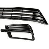 VW Caddy Van 2015- All Gloss Black Front Lower Bumper Grilles Fog Light Covers