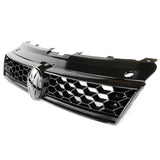 All Gloss Black VW Polo 6r 6c 2014> GTI Style Honeycomb Front Grille