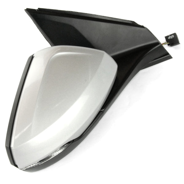 Silver Complete Door Wing Mirror Right Drivers Side to Fit VW Polo mk6 2018 - 2024