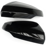 Black Door Wing Mirror Covers Caps Pair Left & Right Side for Audi A1 2019 - 2024