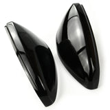 Gloss Black Door Wing Mirror Covers Caps Left & Right Side Pair to fit Vauxhall Corsa F