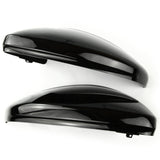 Gloss Black Door Wing Mirror Covers Caps Left & Right Side Pair to fit Peugeot 208 2019>