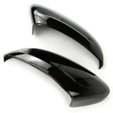 Gloss Black Door Wing Mirror Covers Caps Left & Right Side Pair to fit Peugeot 208 2019>