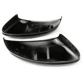 Gloss Black Door Wing Mirror Covers Caps Left & Right Side Pair to fit Peugeot 208 2019>