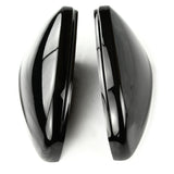 Gloss Black Door Wing Mirror Covers Caps Left & Right Side Pair to fit Peugeot 208 2019>