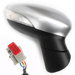 Ford Fiesta mk7 2013-2017 Right Drivers Side Full Complete Wing Mirror Moondust Silver