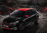 Ford Focus mk3 Black Edition Front Grilles & Red Mirror Covers