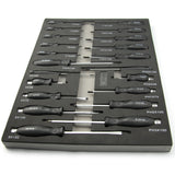 21pc Heavy Duty Screwdrivers Set Foam Tray Philips Slotted Torx Hex Impact Go Through